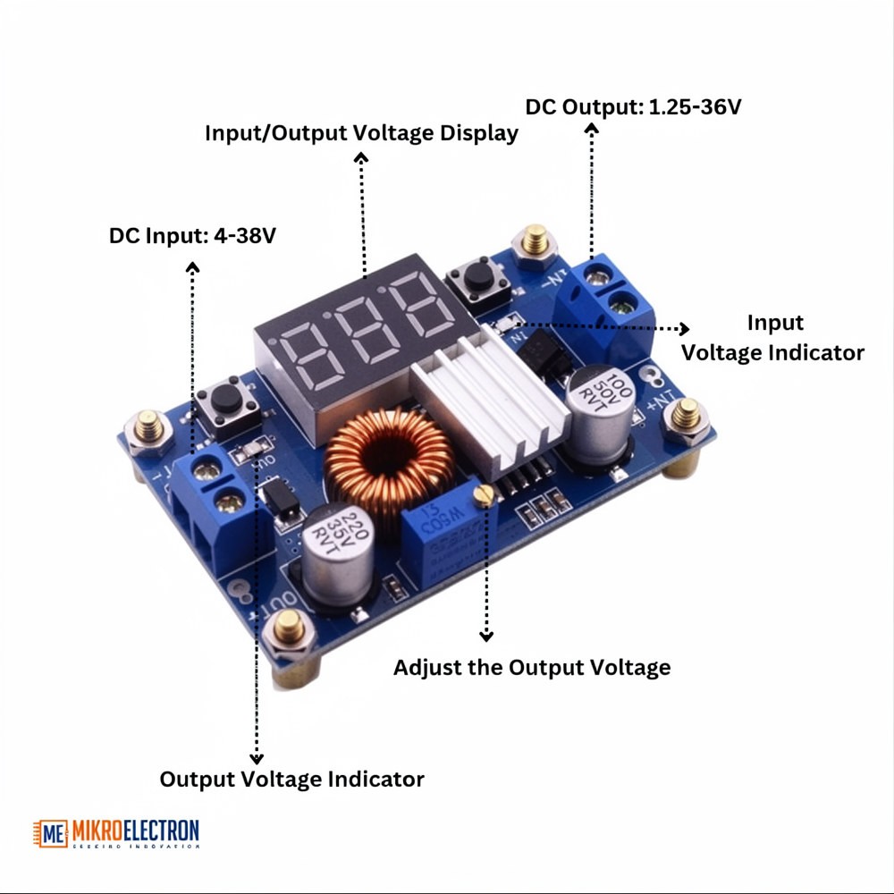 XL4015 5A DC-DC Step Down Adjustable Power Supply Buck Module - Image 5