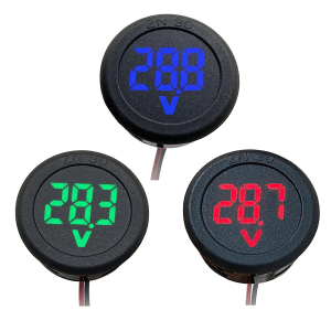 DC Voltage Tester 4 to 100V Waterproof Round LED Digital Display Voltmeter