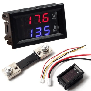 DC0-100V 100A Dual Led 0.28 ” Display Voltage and Current Digital Meter Red and Black with Shunt