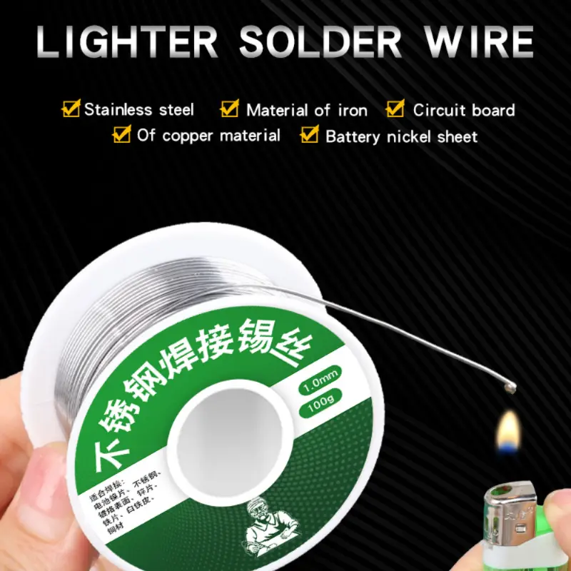 Stainless Steel Solder Wire – 2.2% Flux, Easy Melt 13 low temperature solder wire