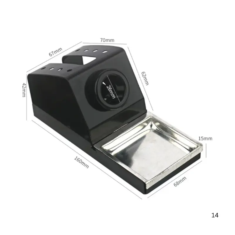 936 Soldering Iron Stand Safe, Sturdy & Compact 3 metal soldering iron stand