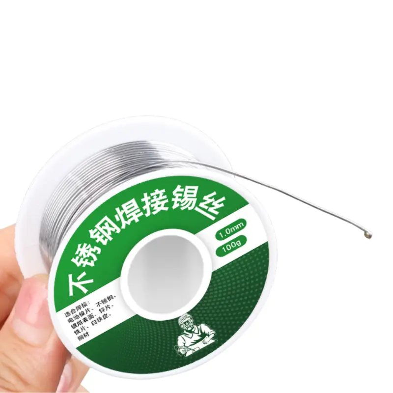Stainless Steel Solder Wire – 2.2% Flux, Easy Melt 12 lighter compatible solder wire for small repairs